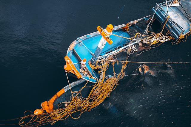 sinking boat